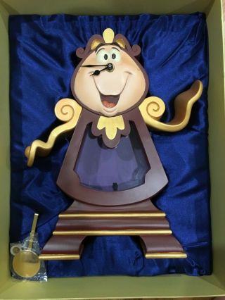 Disney Beauty And The Beast Cogsworth Clock Le 1500 Rare