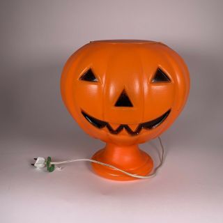 Vintage Halloween Blow Mold Jack O Lantern Light Rare Pumpkin Unusual