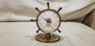 Vintage/rare Babson Barometer Brass Ship 