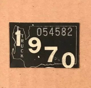 1970 Washington Truck License Plate Tags With Adhesive 3