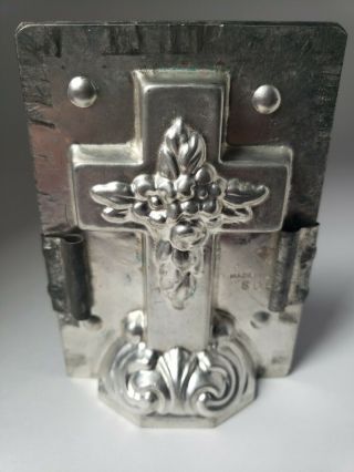Vintage Easter Chocolate Mold Cross