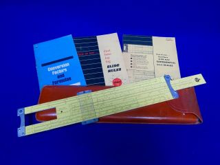 Vintage Pickett All Metal Slide Rule Model N4 - Es W/leather Case,  Manuals