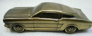1964 - 1/2 1965 Mustang Fastback Ford Car Auto Model Toy Antique Brass Usa Made