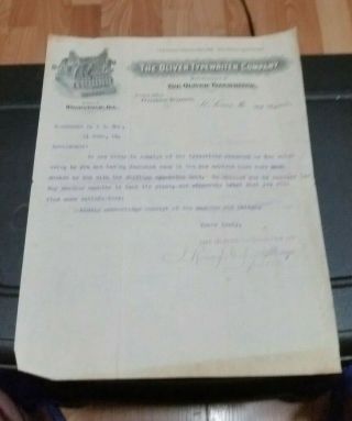 1898 St Louis Missouri Letterhead The Oliver Typewriter Company