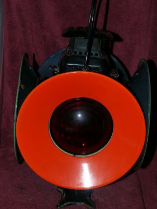 ADLAKE LAMP CHICAGO RAILROAD SWITCH STAND LIGHT W/ DAYLIGHT TARGETS 3