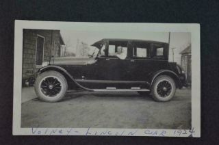 Vintage Car Photo Man In Window Circa 1924 Lincoln Sedan 974060