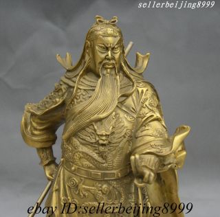 China Brass loyal General Dragon Warrior GuanGong Guan gong yu GuanYu God Statue 2