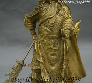 China Brass loyal General Dragon Warrior GuanGong Guan gong yu GuanYu God Statue 4