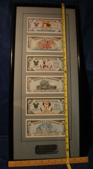 Disney Dollars 1993 Mickey 65th First Day Issue January 25,  1993 Le Framed