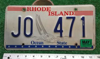 Rhode Island - 2004 Sailboat Passenger License Plate,  Orig.  Tough Graphic