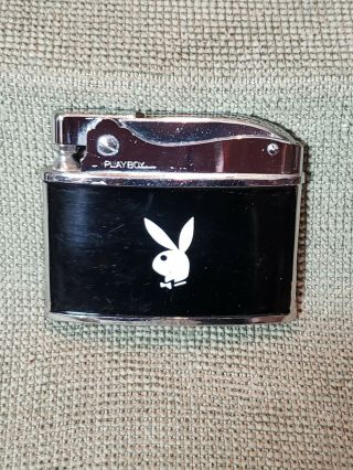 Vintage Playboy Bunny Black Lighter Made In Japan