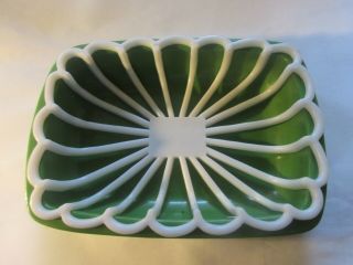 Vintage 60s Mid Century Modern Hollywood Regency Plastic Soap Dish Tray Mcm