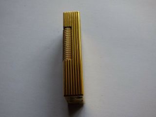 Dunhill Rollagas Lighter Gold Plated/Vertical Lines,  Dunhill Croc Leather Case 4