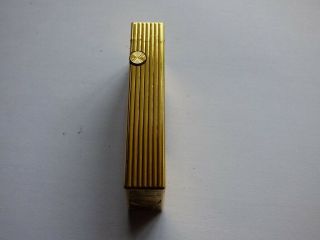 Dunhill Rollagas Lighter Gold Plated/Vertical Lines,  Dunhill Croc Leather Case 5