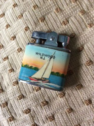 Vintage Wildwood Nj Jersey Lighter With Boat