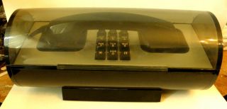 Vintage Western Electric Mod Smoked Lucite Tube Style Desk Telephone