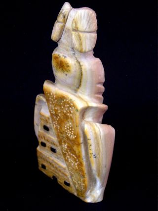 Derrick Kaamasee - Dolomite Corn Maiden - Zuni Fetish - Native American - Stone Carving 4