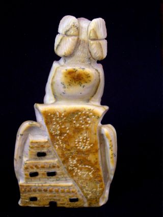 Derrick Kaamasee - Dolomite Corn Maiden - Zuni Fetish - Native American - Stone Carving 5