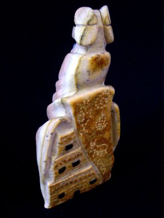 Derrick Kaamasee - Dolomite Corn Maiden - Zuni Fetish - Native American - Stone Carving 6