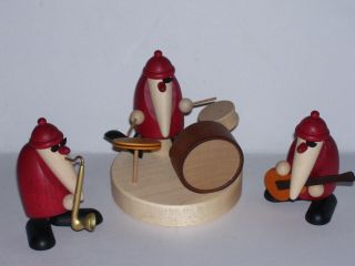Vintage Handarbeit Kohler Santa Wood Figures Erzgebirge Germany Band
