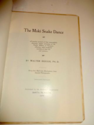 1899 SANTA FE RAILROAD MOKI SNAKE DANCE INDIAN BROCHURE 8