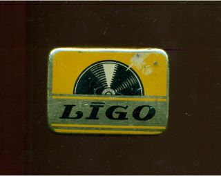 Vintage Latvia 1930s " LĪgo " Gramophone Needles Tin Yellow Edition Rare