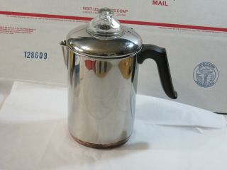 Vintage Revere Ware 8 Cup Coffee Pot Stainless