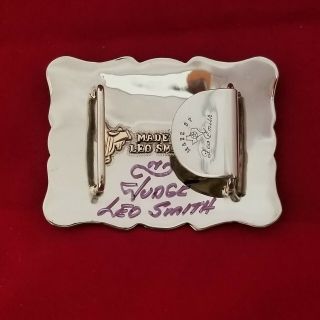 RODEO TROPHY BUCKLE 1979 MESQUITE TEXAS BULL RIDING CHAMPION Hand Signed 153 4
