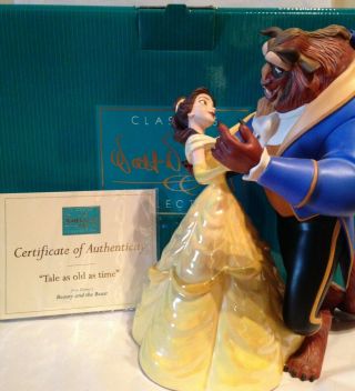 Wdcc Disney Classics Beauty & The Beast " Tale As Old As Time " W/