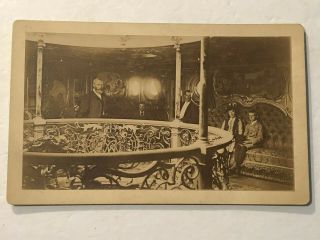 Rare 1899 Interior Cabinet Card Photo S.  S.  Kaiser Wilhelm Ii Cruise Liner Ship
