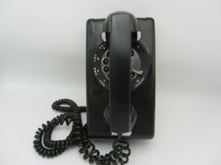 Rotary Dial Wall Mount Telephone Phone Black Retro Bell Stromberg Carlson 1976