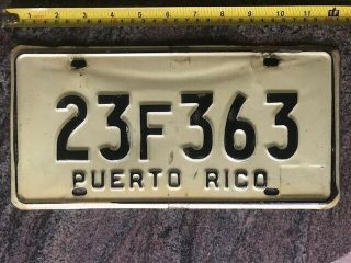 1970s Puerto Rico License Plate 23f363