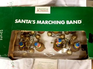 Vintage Mr Christmas Santas Marching Band Musical Holiday Deco 35 Songs Bells