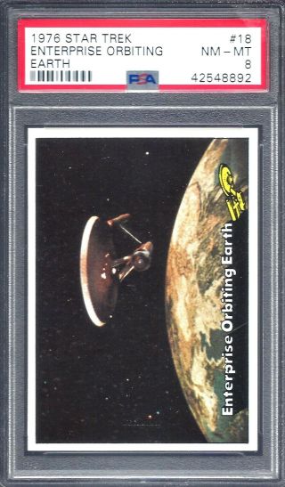 1976 Star Trek Enterprise Orbiting Earth 18 Psa 8 Nm - Mt (8892)