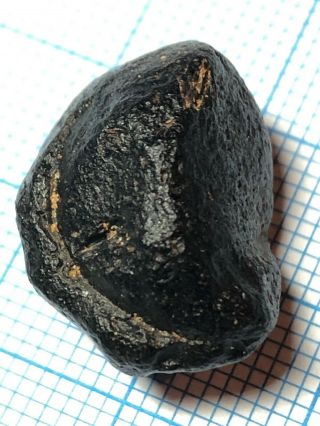 Australite 5: Australian Tektite From Meteorite Impact,  Half Button Frag W Rim