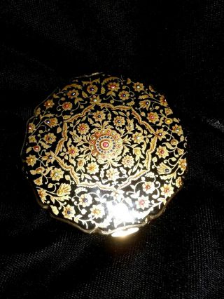 VINTAGE STRATTON POWDER COMPACT MADE IN ENGLAND ENAMELED 