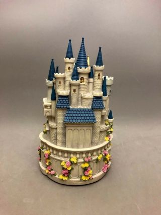 RARE Disney Princess Cinderella Prince Charming Castle Snow Globe Music Box 2