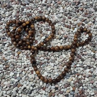 108 Beads Gaharu Akar Zebra Agarwood Mala Meditation Prayer 12 Mm Ga16