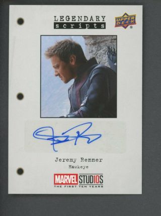 2019 Ud Marvel Cinematic Universe 10th Anniversary Auto Jeremy Renner He Sp