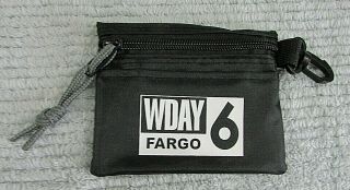 Wday Tv 6 Fargo Nd Black Nylon Zipper 4x5 Change Purse Pouch Belt Clip S/h