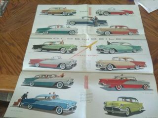 1956 Oldsmobile Sales Brochure / Dealership Fold Out Poster