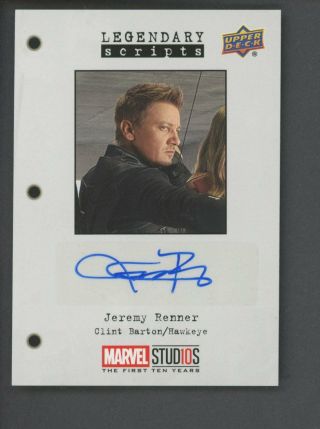2019 Ud Marvel Cinematic Universe 10th Anniversary Auto Jeremy Renner Jr Sp