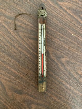 Antique Taylor Wooden Bath Thermometer Rochester,  Ny 12 - 1/2” Long