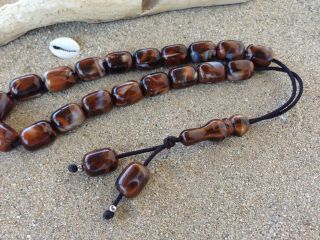 Greek Brown Komboloi,  Worry Beads,  Relaxing Beads,  Greek Gift