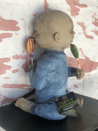 Lollypops Zombie Baby Prop Decoration Fake Scary Evil Baby Bloody Demonic Eyes 1