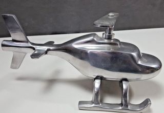 Aluminium Home Decor Helicopter Model 10 1/2 " Plane Model Made In India 918 - S34