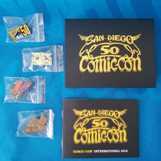 Sdcc 2019 Exclusive Four 4 Logo Enamel Pin Set W Box And Pamphlet In Hand