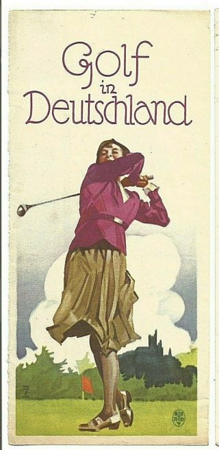 Vintage Ludwig Hohlwein,  German Artist; Golf In Deutschland Brochure C.  1925 - 1935