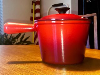 Le Crueset Red Cerise Cast Iron Enamel Windsor Pot/pan 1.  5q