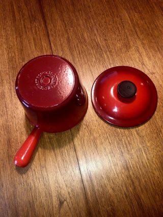 Le Crueset RED Cerise Cast Iron Enamel WINDSOR Pot/Pan 1.  5Q 4